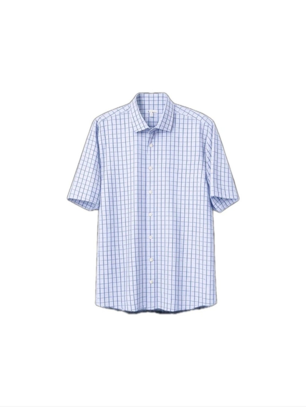 Peter Millar Blue Plaid Cotton Golf Country Club Luxury Shirt Short Sleeve XXL